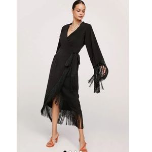 Nasty Gal Plus Wrap Fringe Dress